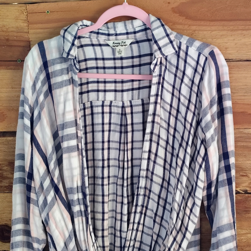 Krazy Kat Black and White Checkered Shirt
